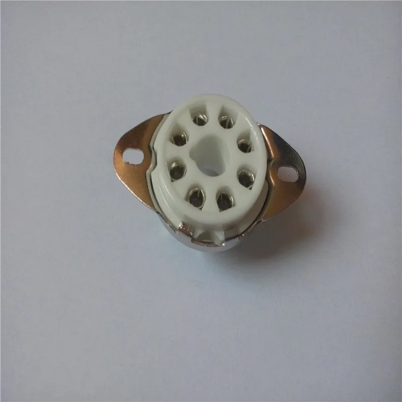 Ceramic Tube Socket GZC8-1-B GZC8-1-B-G 8 Pin Seat Silver Foot For EL34 KT66 KT88 6V6 6N5P 6N9P 5Z3P 6J8P Tube Amplifier