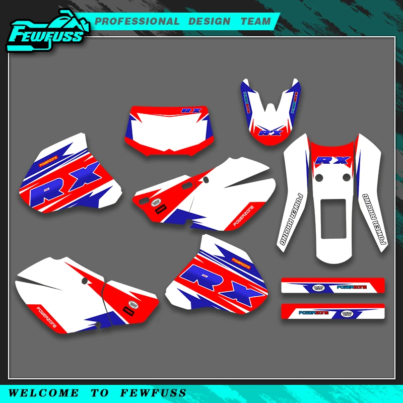 

Fewfuss For HONDA XR250 XR400 XR 250 XR 400 1996-2004 Motorcycle Graphics Decals Stickers Background Number Name Custom