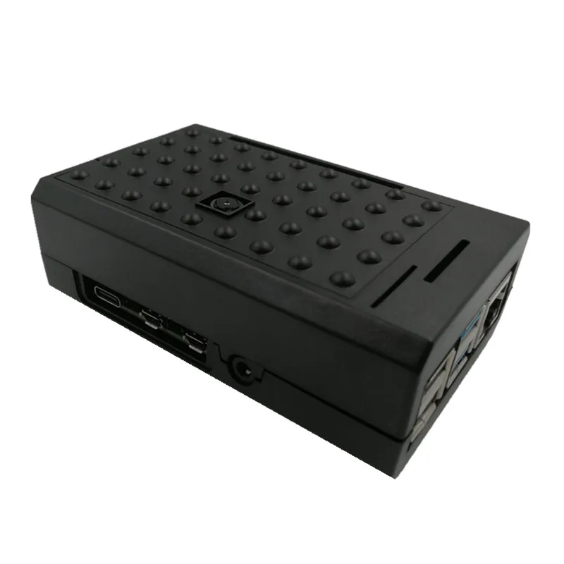 Czarne etui z ABS dla Raspberry Pi 3B/3B + Raspberry Pi futerał na aparat uchwyt + wentylator Raspberry Pi 4 Case