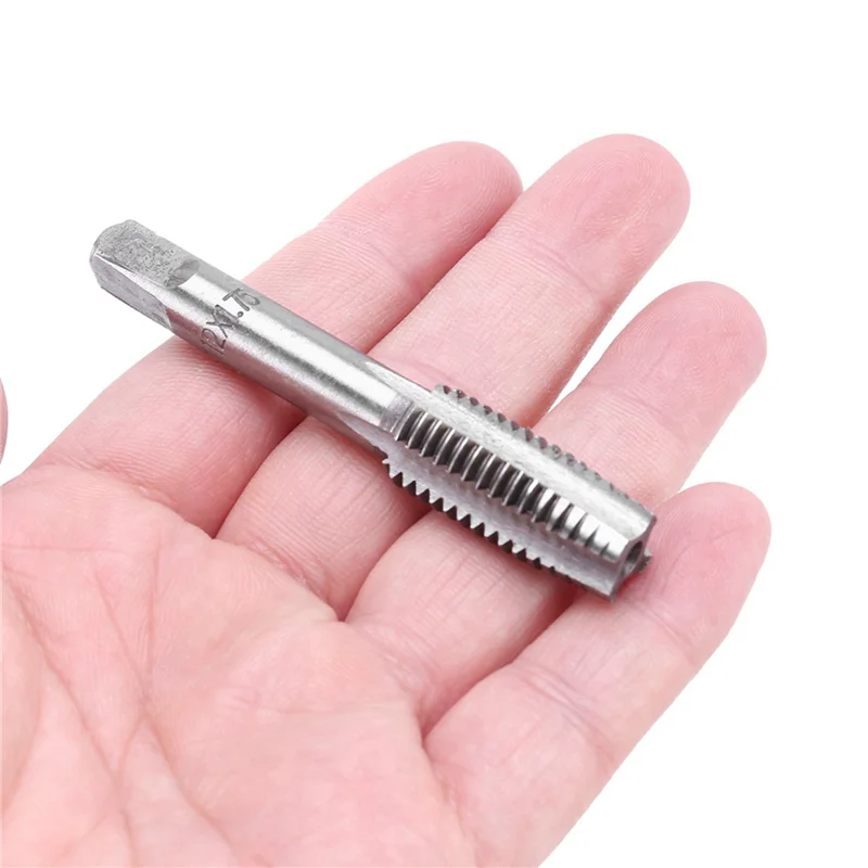 

B84B-21Pcs M3 до M12 Металлический ручной винт Машина Метрическая коническая пробка Набор сверл для метчиков Серебро