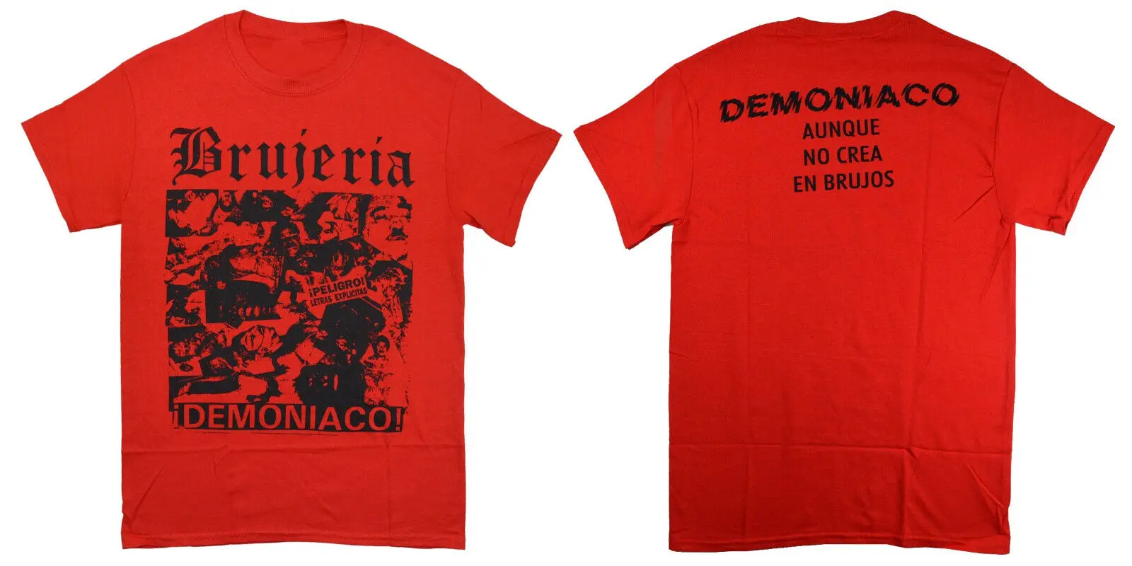 BRUJERIA cd cvr DEMONIACO NO CREA EN BRUJOS Official RED SHIRT 3XL asesino OOP