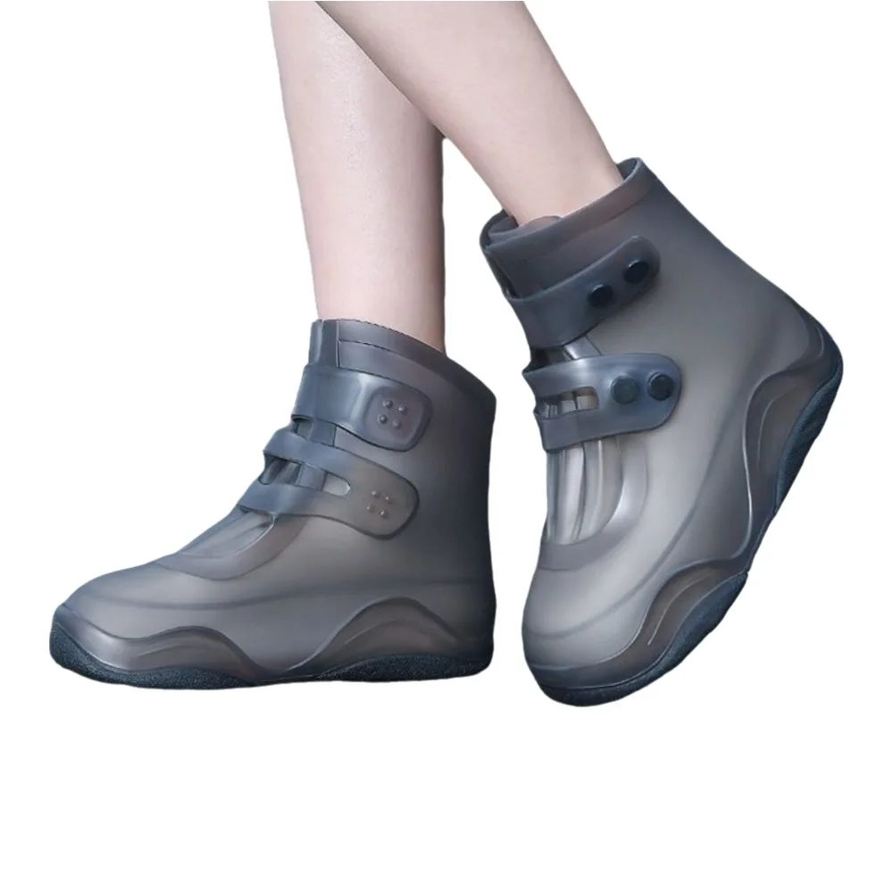

1 Pair Thickened Rain Boot Covers Anti-fouling Wear-resistant Rain Shoe Cover Washable Anti Slip Waterproof Shoe Covers Student