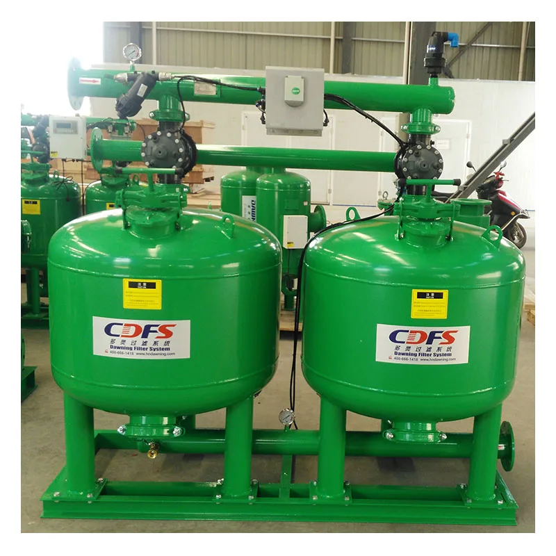 Automatic Industrial Sand Filter Drip Irrigation 40 Micron Carbon Steel Tank Pressure Vessel 100m3/h Flow