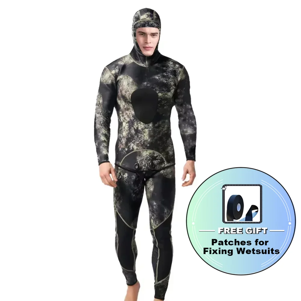 Wetsuit 3mm Neoprene Camouflage Men's Diving Suit Split Scuba  Spearfishing Surfing Jumpsuit for cold water Swimsuit