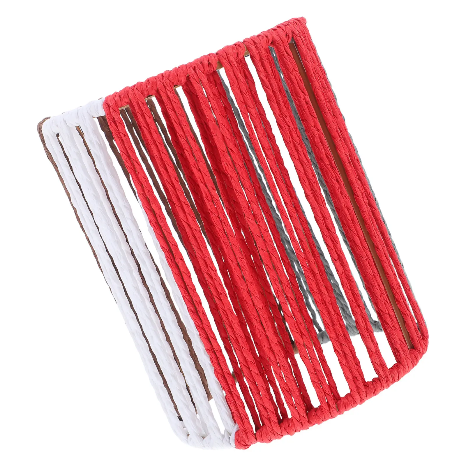 

Маленький бумажный абажур-цилиндр в стиле бохо для люстр, напольных, подвесных светильников и настенных бра, под цоколь E27