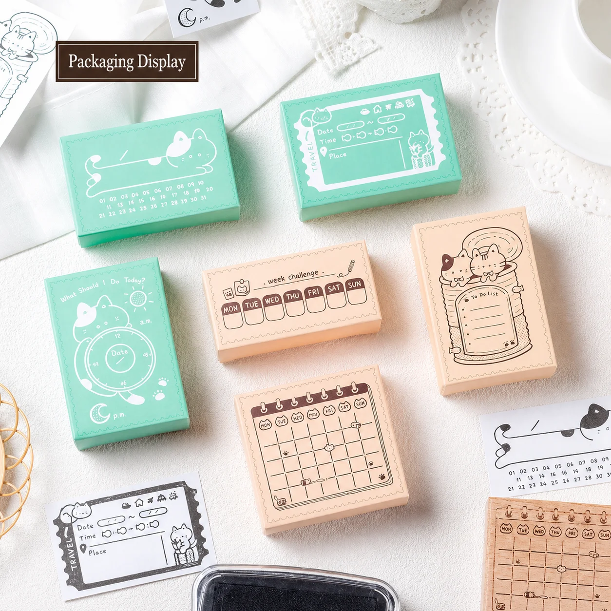 Planner Stamp Vintage Journal Stamp Daily Schedule Stamp Beech Wood For Memo Marking Daily Schedule Planning Scrapbooking
