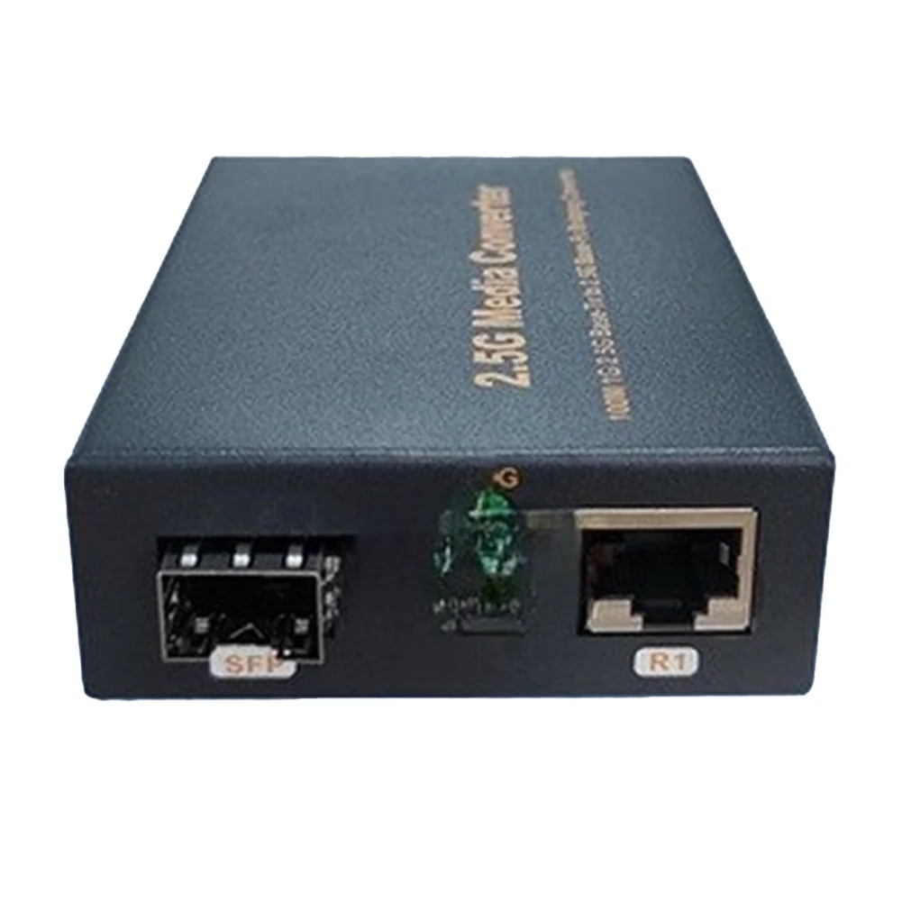 2025 2.5G Fiber Optic Media= Converter SFP To RJ45= Single-Mode=SC Transceiver For Network Data Center For Industrial Networking