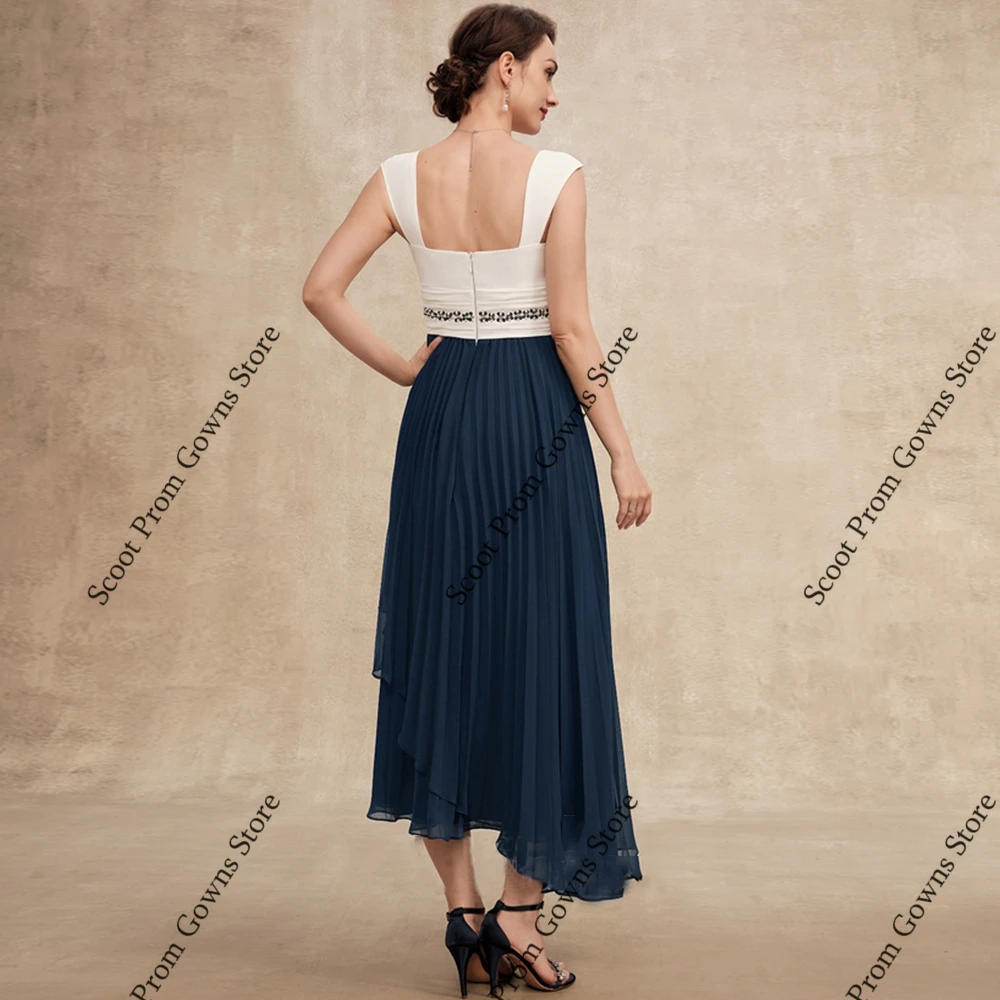 Vestidos elegantes De gasa para madre De novia, vestidos De fiesta De boda De manga 3/4 para mujer, novedad De verano 2025, bata De playa con cuentas
