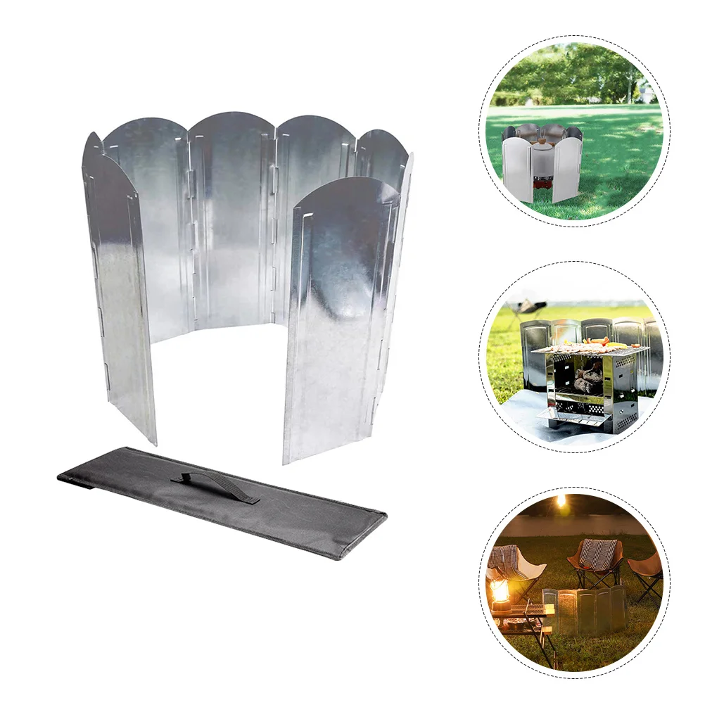 

1Set Lightweight Windproof Windscreen for Stove Perfect Gift for Campers and Picnickers Foldable Design Camping