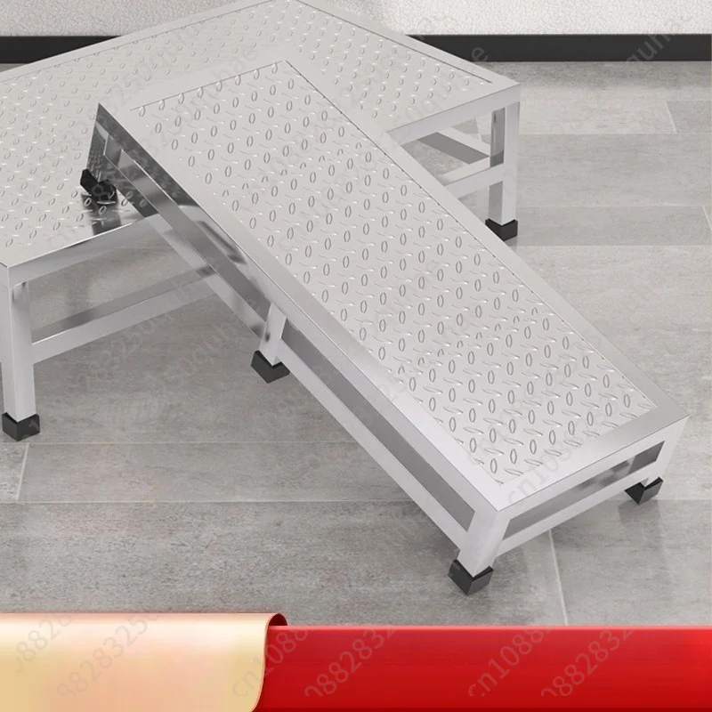 Thickened stainless steel anti slip foot stool step platform industrial household foot rest kitchen pedal rack step ladder