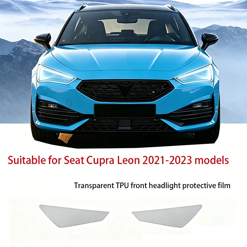 

Fit For Seat Cupra Leon 2021-2023 Transparent Smoked Black TPU Headlight Film Pre Cut Anti Scratch Full Coverage Protective Viny
