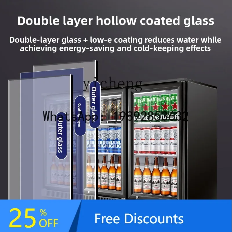 

AB embedded stainless steel transparent freezer bar counter beer counter refrigerated display cabinet commercial