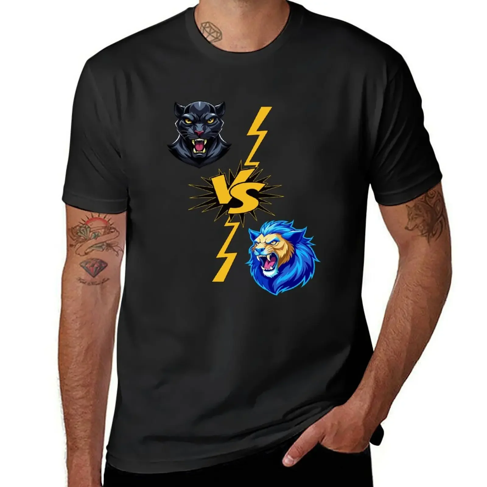 

Panther vs lion T-Shirt Aesthetic clothing cheap stuff cute tops for a boy funny t shirts men