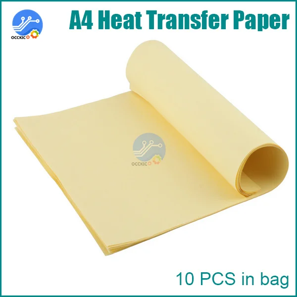 10Pcs A4 Toner Warmte-overdracht Papier Voor Diy Pcb Elektronische Prototype Mark Geel