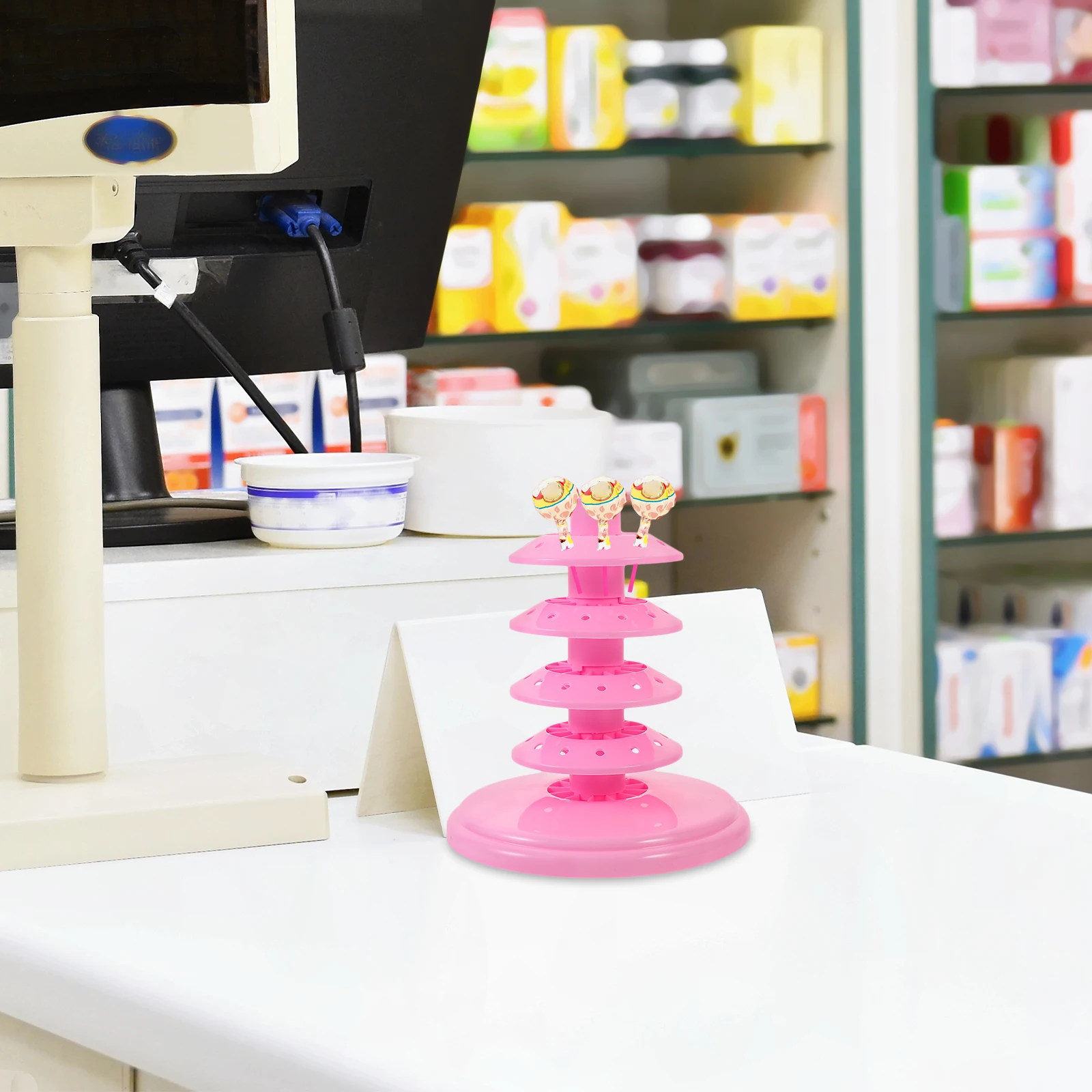 

Decorative Lollipop Stand Multi-Function Display Holder PP Material for Cake Pops and Candy Storage Lollipop Holder