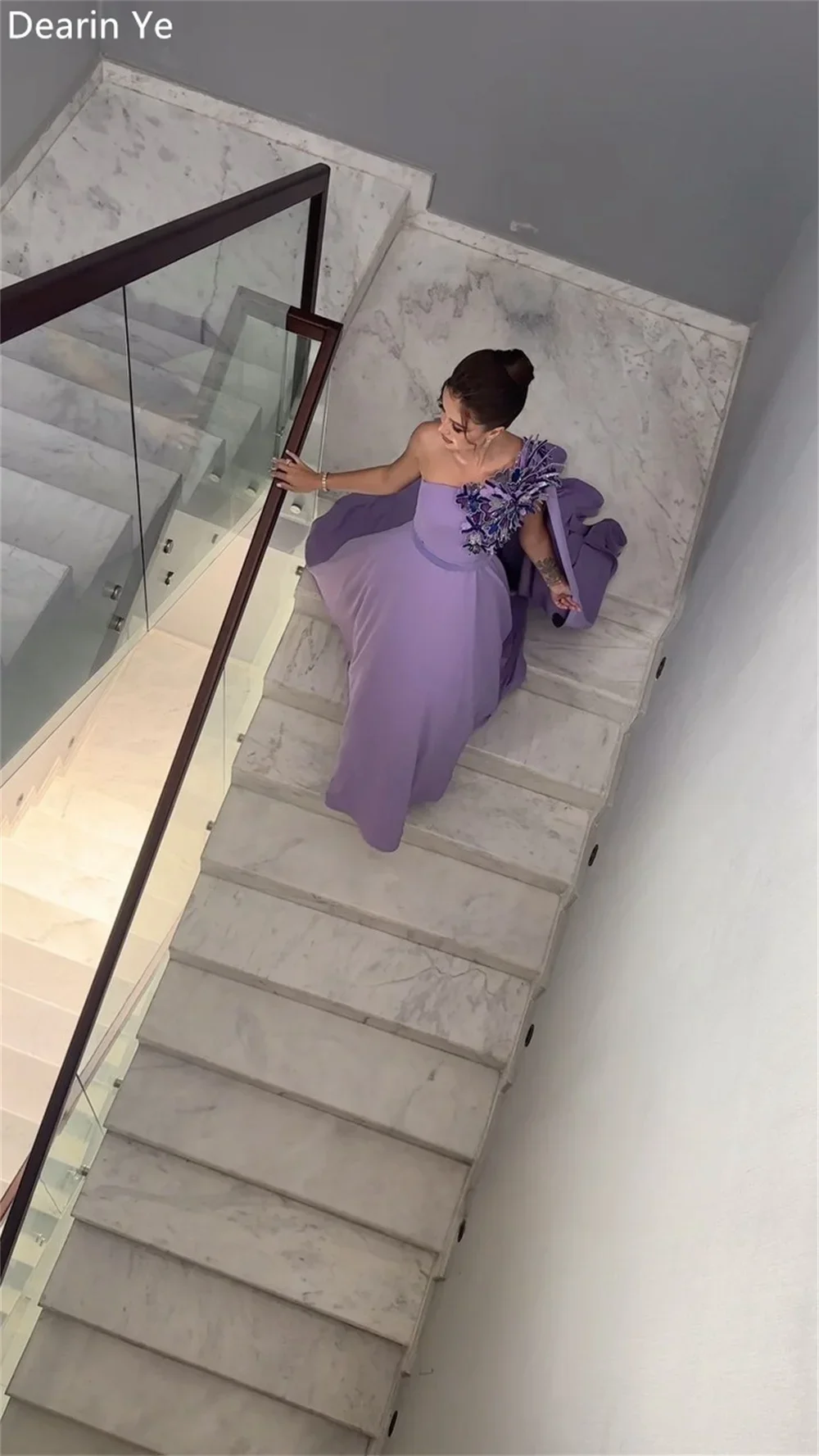 Customized Prom Gown Saudi Arabia Dearin One-shoulder A-line Floor Length Skirts Draped Applique Bespoke Occasion Dresses Evenin