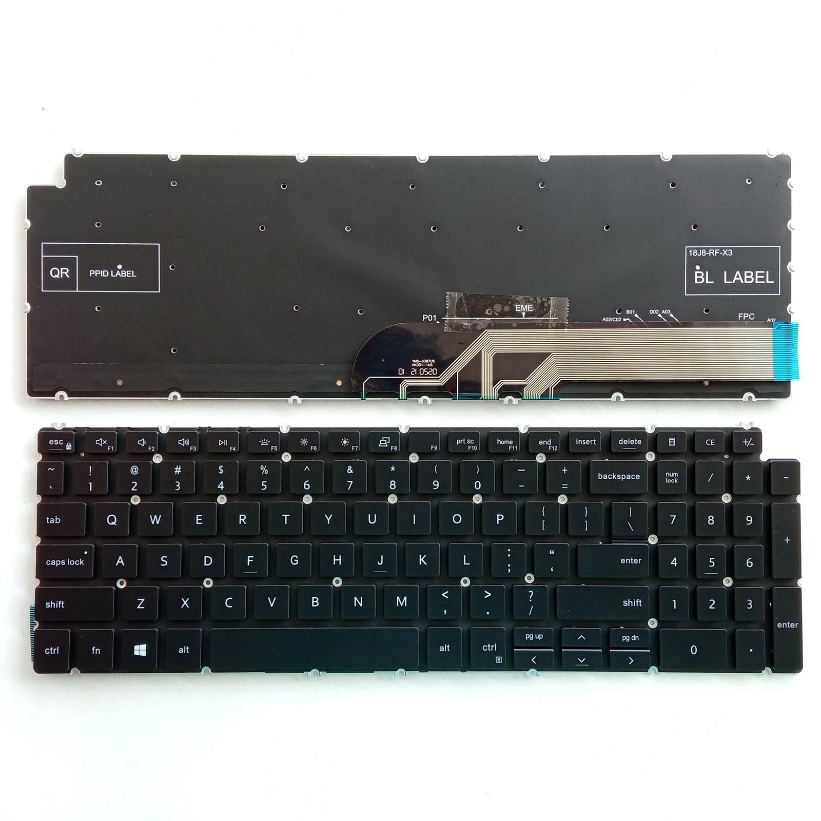 

US Laptop Keyboard for DELL Inspiron 15 5584 5590 5593 5594 5598 7590