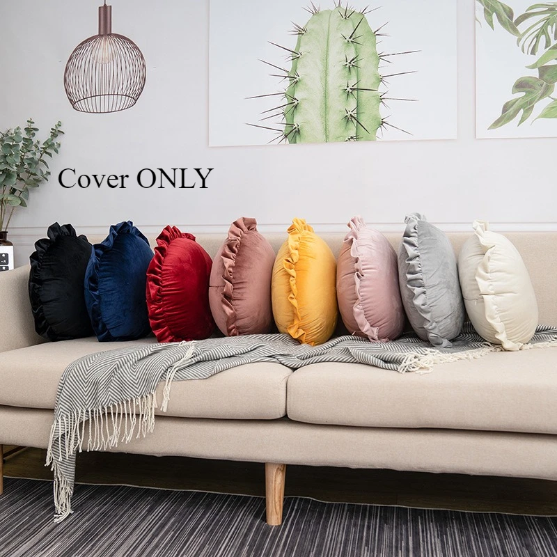 Multi-color Sun Flower Fashionable Simple Morden Round Pillow Cover Comfortable Simple Fashion Pillowcases for Home Decoration