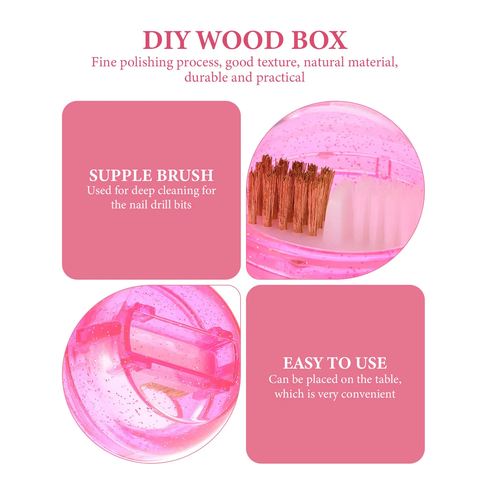 

Nail Drill Cleaning Brush Plastic Strong Bristles Home Nail Dust Remover Tool Plastic Manicure Tools
