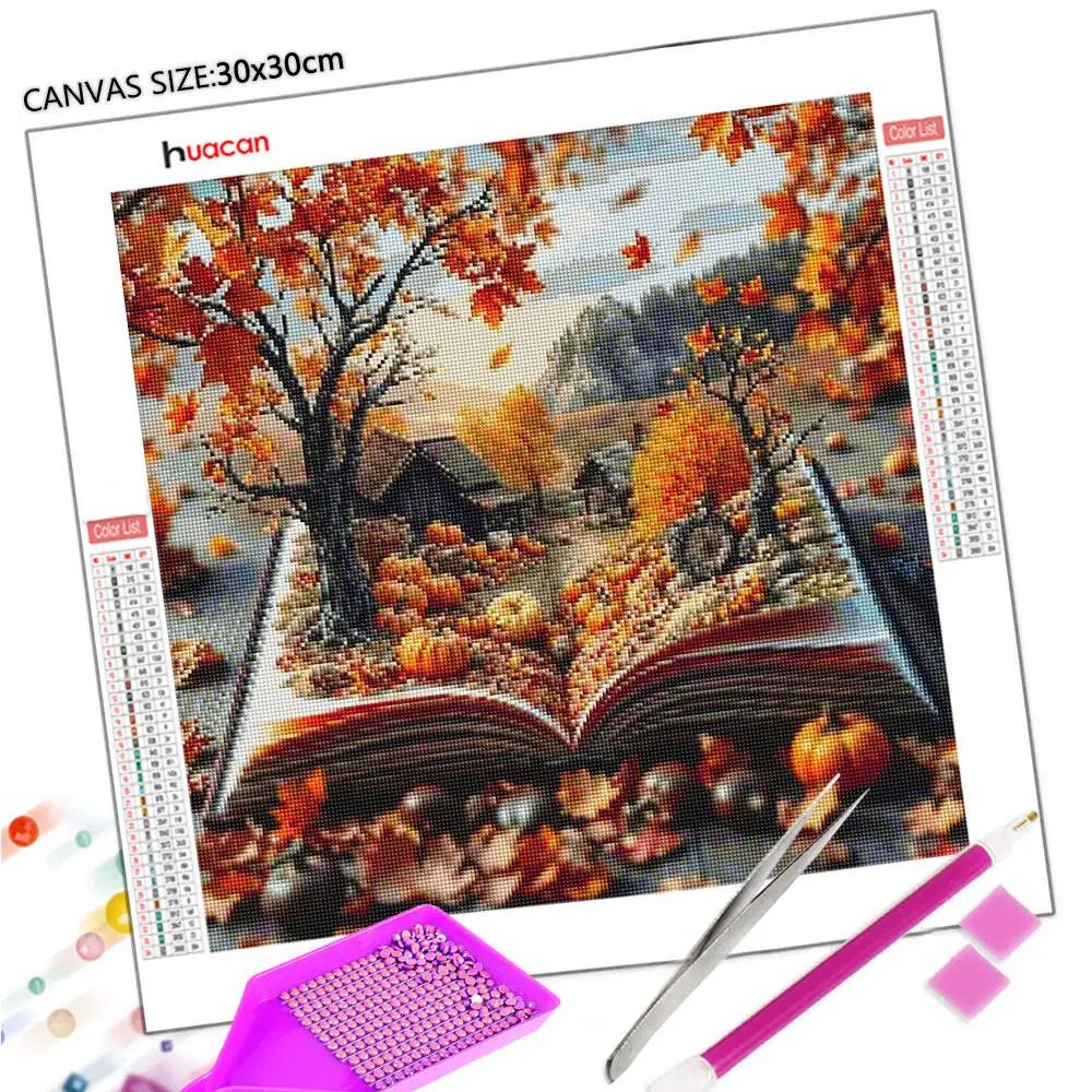 Huacan 2025 مجموعة جديدة لوحات الماس دولفين السماء الماس التطريز البحر الغروب فسيفساء لوحات الديكور الفنية