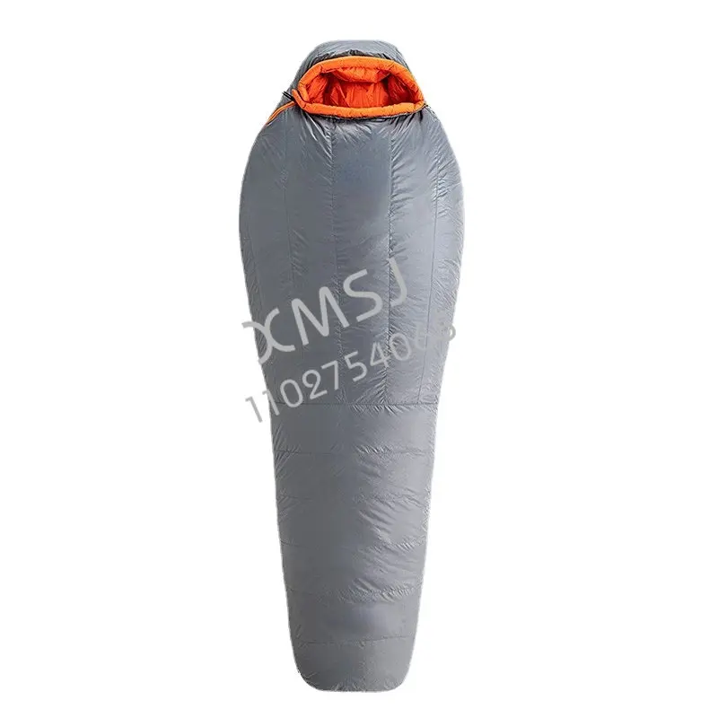 2023 New Goose Down Mummy Sleeping Bag  Winter 20D 400T Nylon  Waterproof  Warm Sleeping Bag Portable Camping Travel