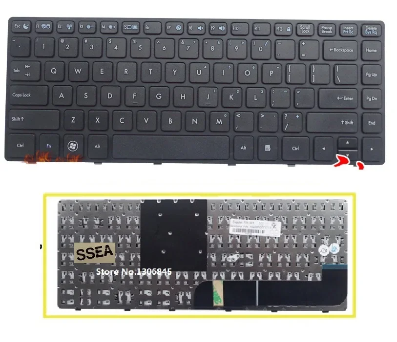 New US Keyboard for Tongfang Fengrui U48 U49 U49L U49F U400 U450 U410 Laptop Black Keyboard