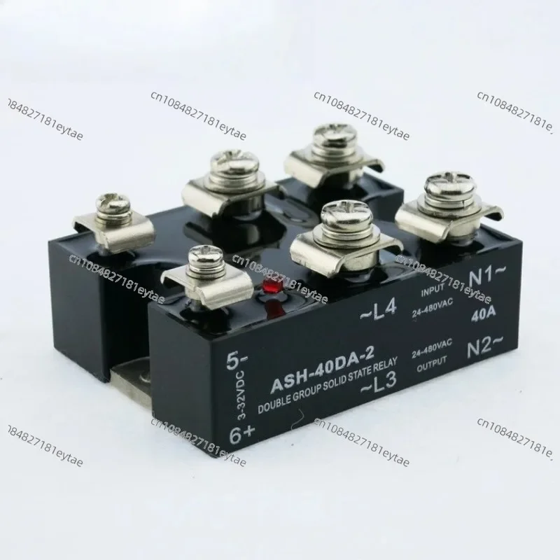 Suitable for 40A two-phase solid-state relay ASH-40DA-2 DC AC control 24VDC load 480V