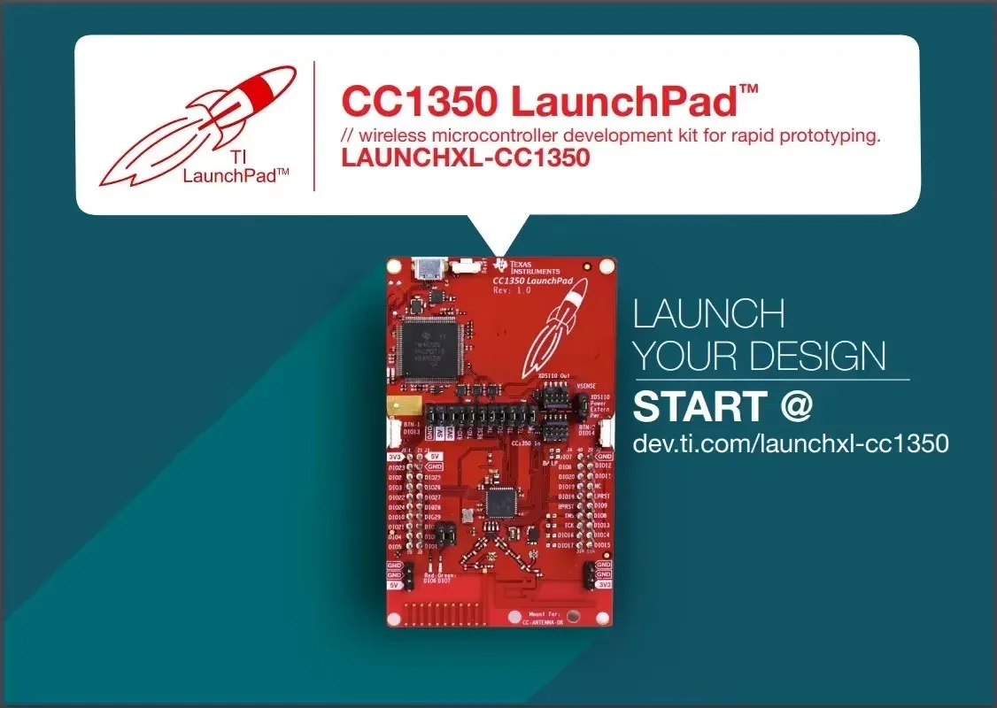 Spot LAUNCHXL-CC1350US 915 MHz CC1350 MCU LaunchPad Development Kit