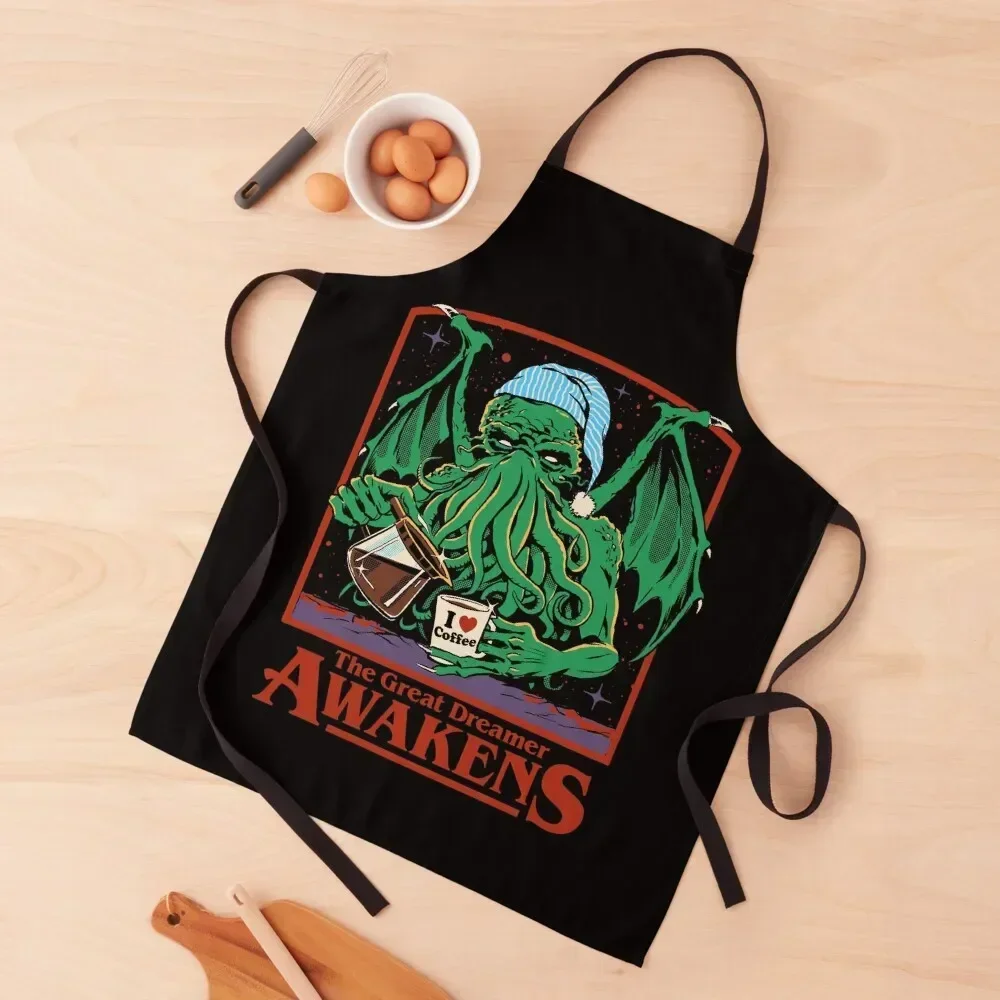 

The Great Dreamer Apron men Kitchen Household Items men's barbecue Women Kitchen'S Apron