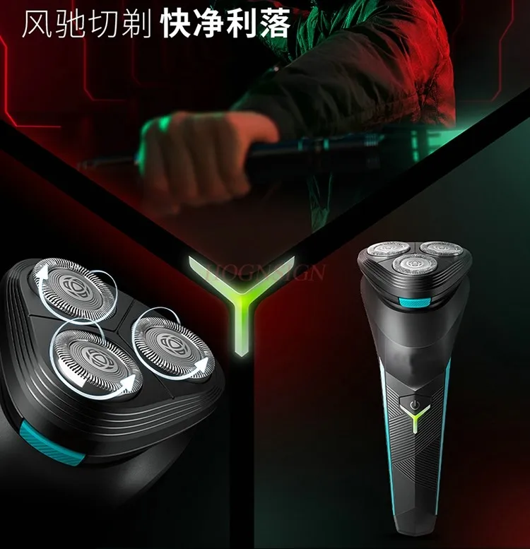 Electric Shaver Flexible Shaver Head Dry & Wet Shaving Face Hair Men Electric Razor IPX7 Waterproof Rechargeable