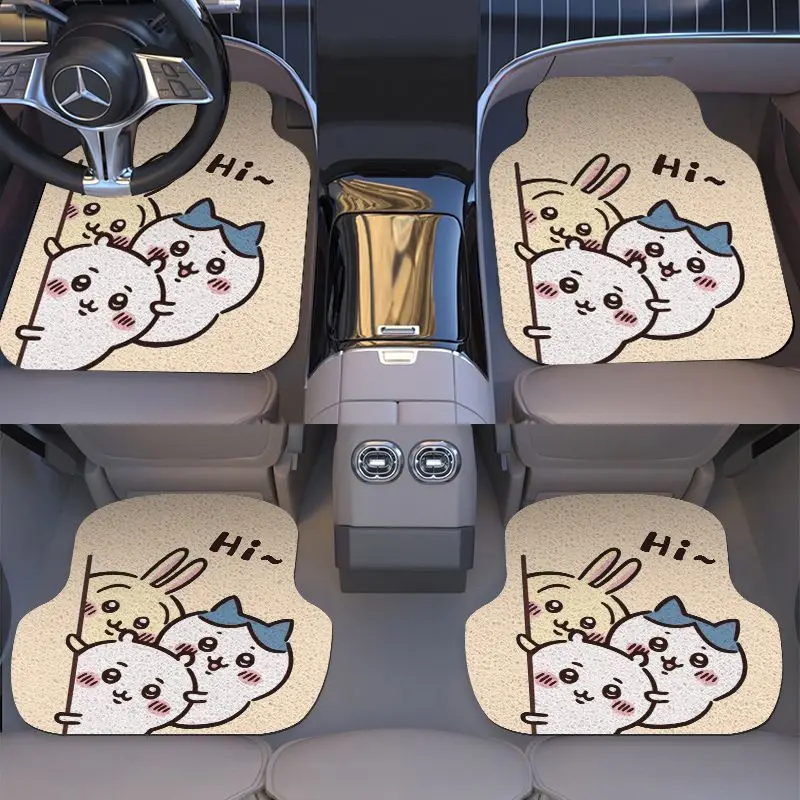 

Chiikawa Car Mats, Carpets, Waterproof, Anti Slip, Wear-Resistant Usagi Hachiware Foot Mats, Cartoon Car Accessories Gifts