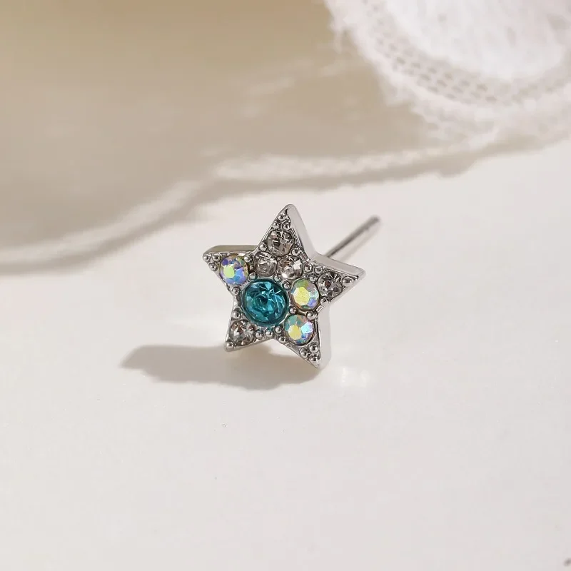 

1 Piece 925 Sterling Silver Zircon Sector Shell Pendant Stud Earrings for Women Fine Jewelry Minimalist Accessories Wholesale