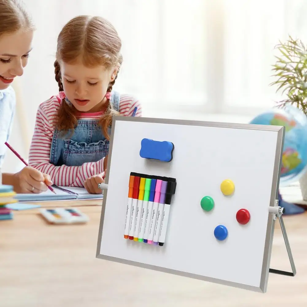 Magnetic Whiteboard Portable Whiteboard with Stand Portable Double-sided Magnetic Desktop Whiteboard Ideal for Home Office