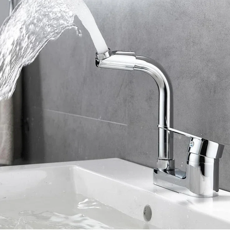 

Смеситель для унитаза, хромированные смесители для раковины, смеситель для горячей и холодной воды с двойным отверстием для бытовой ванной комнаты, монтируемый на палубе