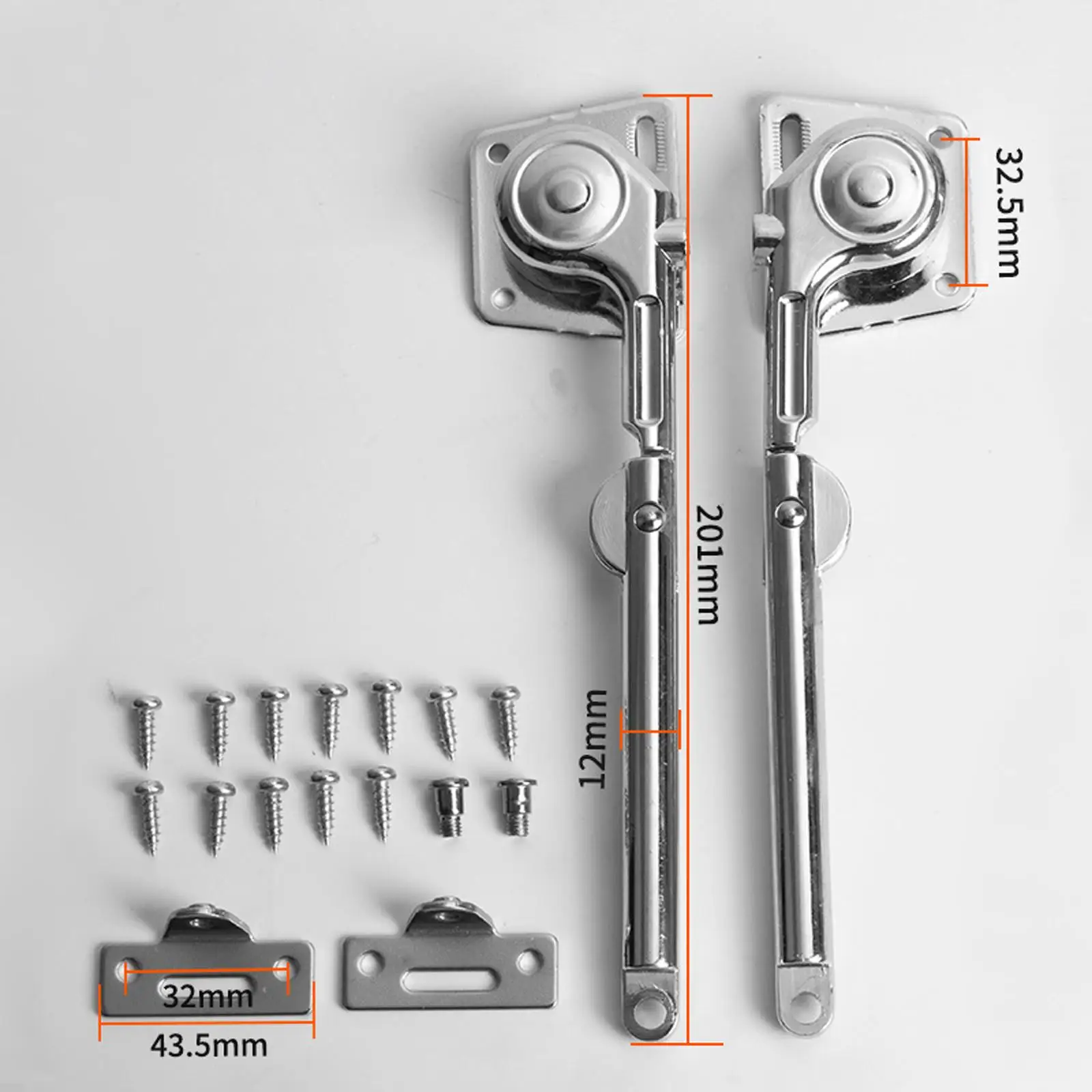 Cerniera di supporto idraulico per porta dell'armadio da 2 pezzi per aprire porte con patta resistenti