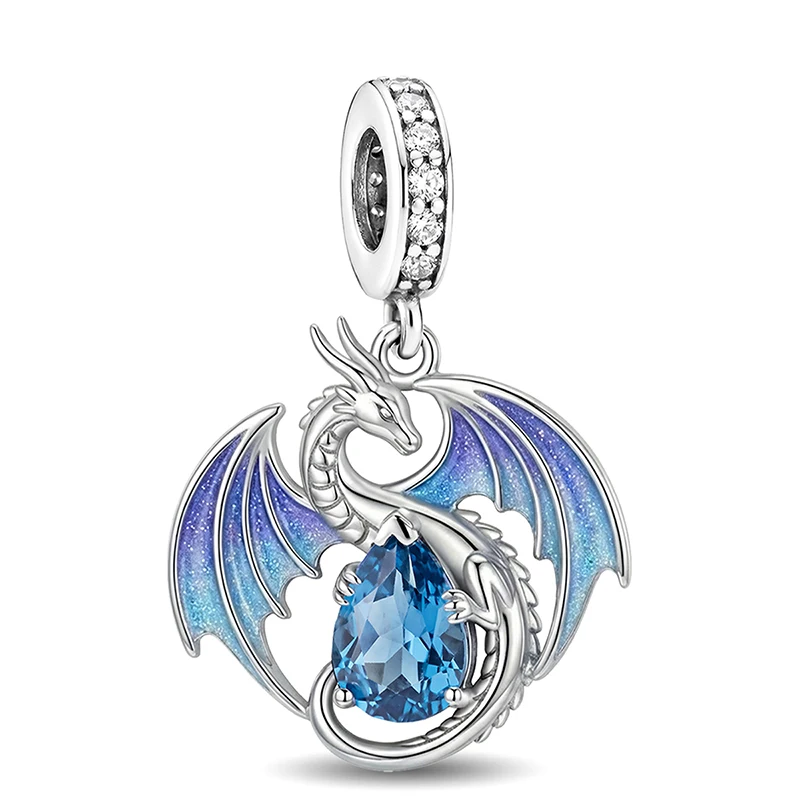 925 Sterling Silber Pinguin Muschel Heißluftballon Blaue Serie Charm-Anhänger für Armbänder DIY Hochwertiger Damenschmuck – Detail 20