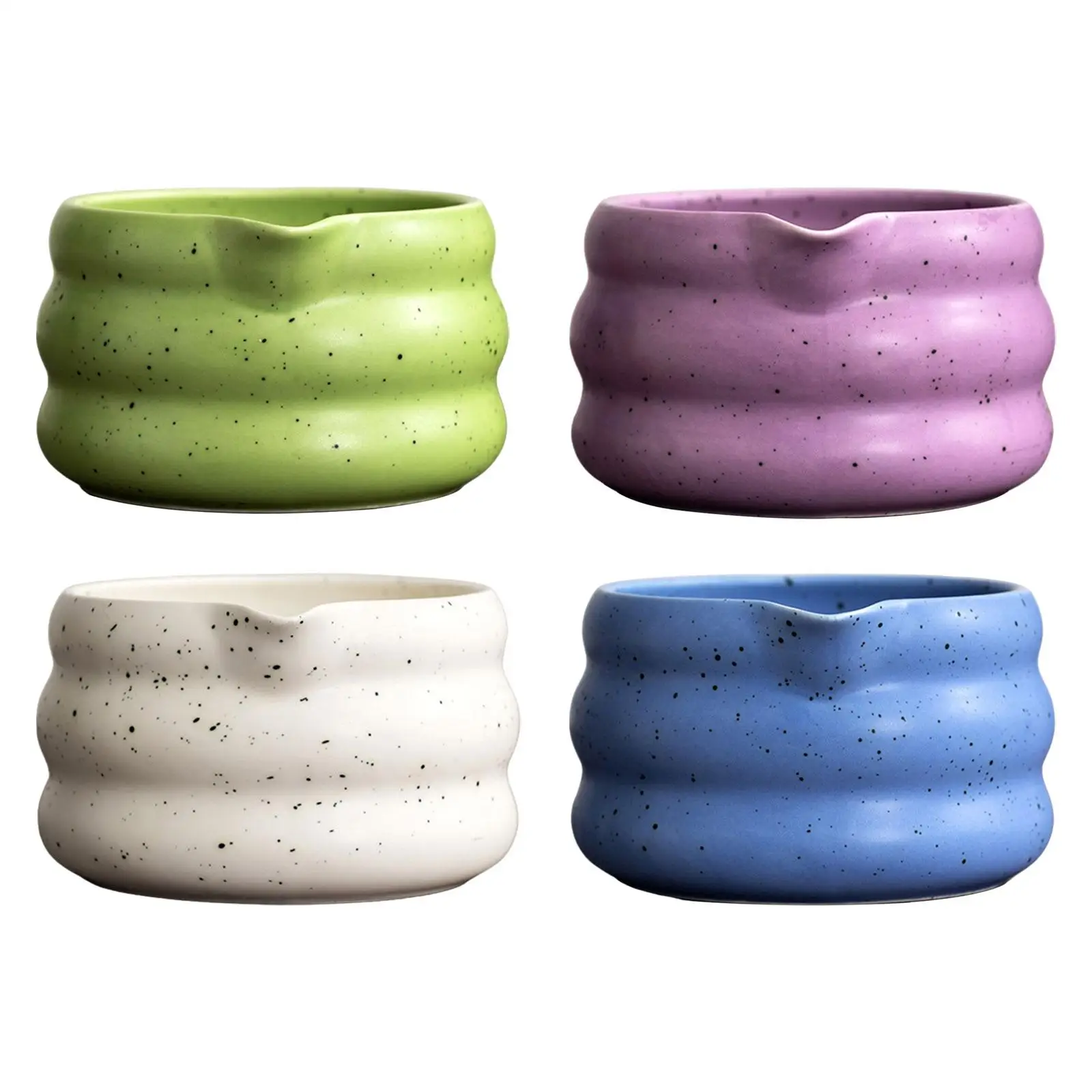 Japanese Matcha Bowl Pottery Bowl Easy to Clean with Pouring Spout Tea Utensil Traditional Matcha Ceremonial for Kitchen Home