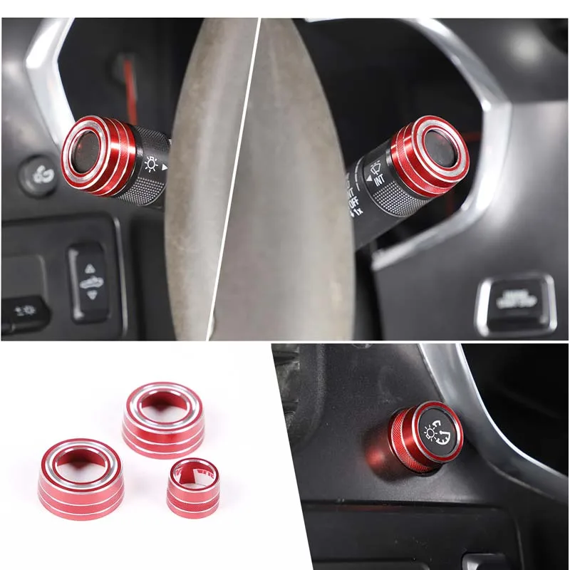 Instrument Adjust Knob Cover Trim Turn Signal Lever Cover Decorative Interior Car Accessory For Chevrolet Corvette C7 2014-2019