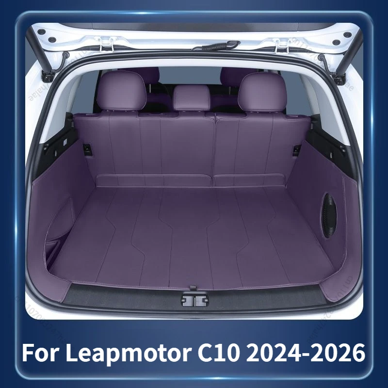 For Leapmotor C10 EV 2024-2026 Trunk Mat Waterproof Non-Slip Wear-Resistant Custom Fit Interior Accessories Cargo Liner