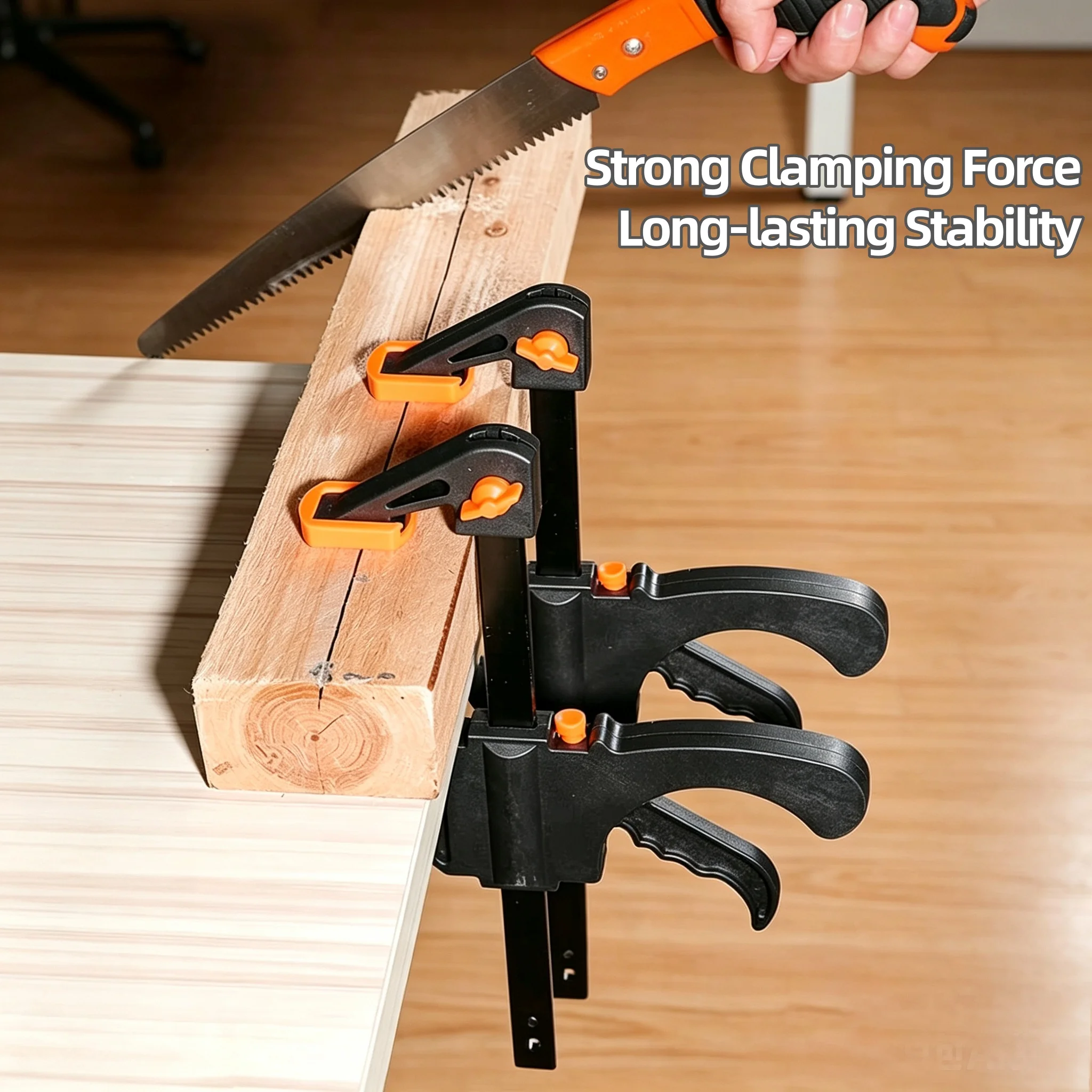Premium 2/3/5Pcs 4-Inch Ratchet Release Clips Heavy-Duty Solid Bar Clamp Quick Release Durable Woodworking Hand Tools