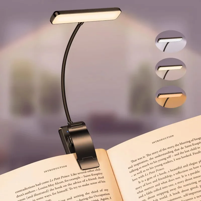 Memory Function 3 Eye Protection Mode Stepless Dimming Light Emitting Diode Book Light 360 Flexible Reading