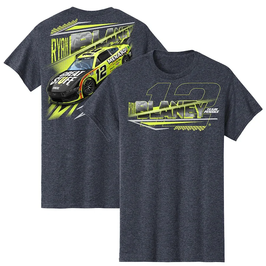 Ryan Blaney 12 Motor Sports Racing Men's Athletic Lightweight Cotton Classic Short Sleeve Crewneck T-Shirt Tee Shirt