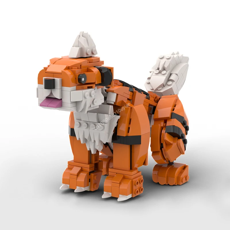 522pcs Anime Cartoon Pokemoned Growlithe Building Blocks Bricks Sets Movie Dolls Model Kids Toys for Children Gifts Moc-31129