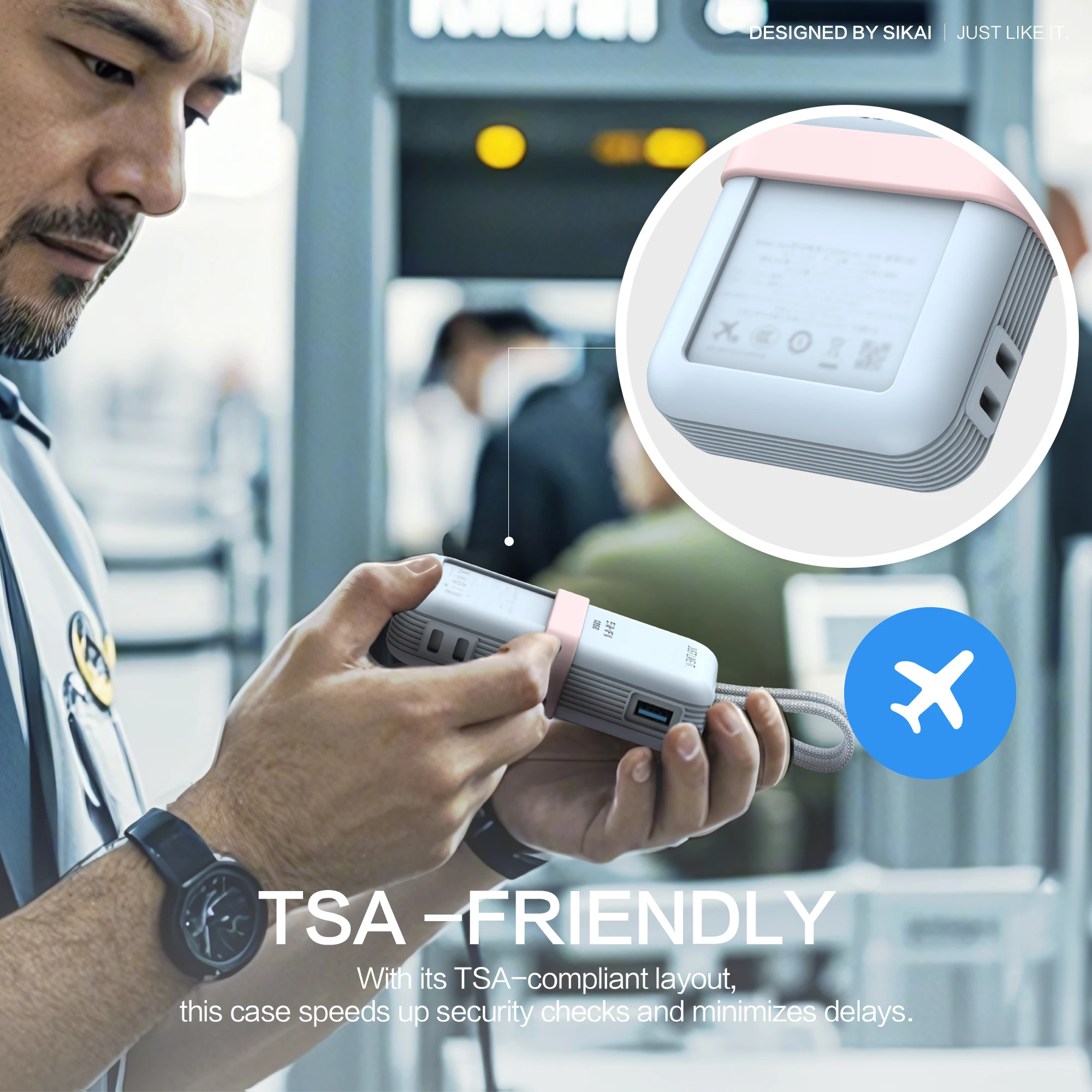 SIKAI Weiche, stoßfeste Silikon-Schutzhülle, Silikonhülle für Anker Zolo Power Bank 10.000 mAh/20.000 mAh, 30 W/35 W – Detail 4