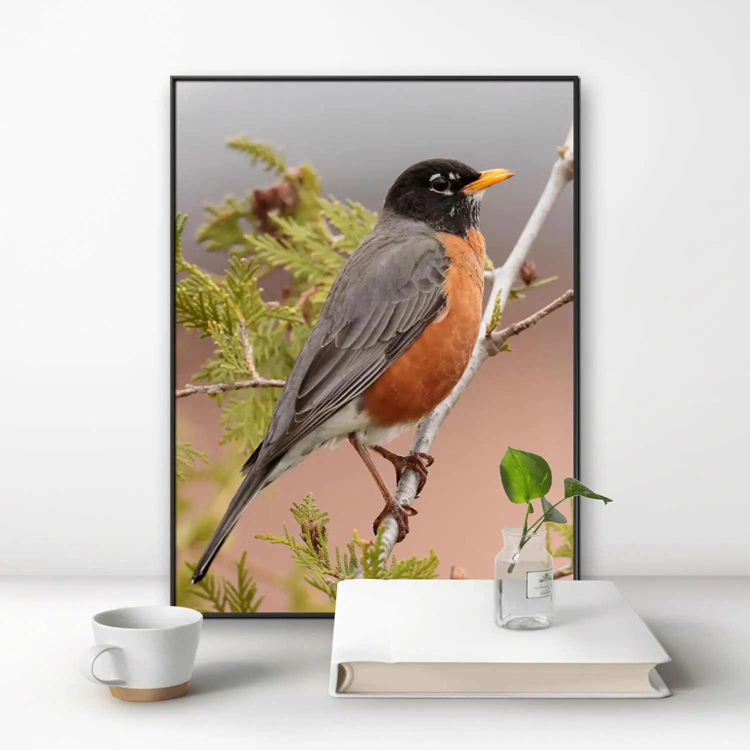 Winter Robin Bird Nature Scene 5D Diamond Painting European Robin Bird DIY Diamond Embroidery Room Wall Decor Gifts for Friends