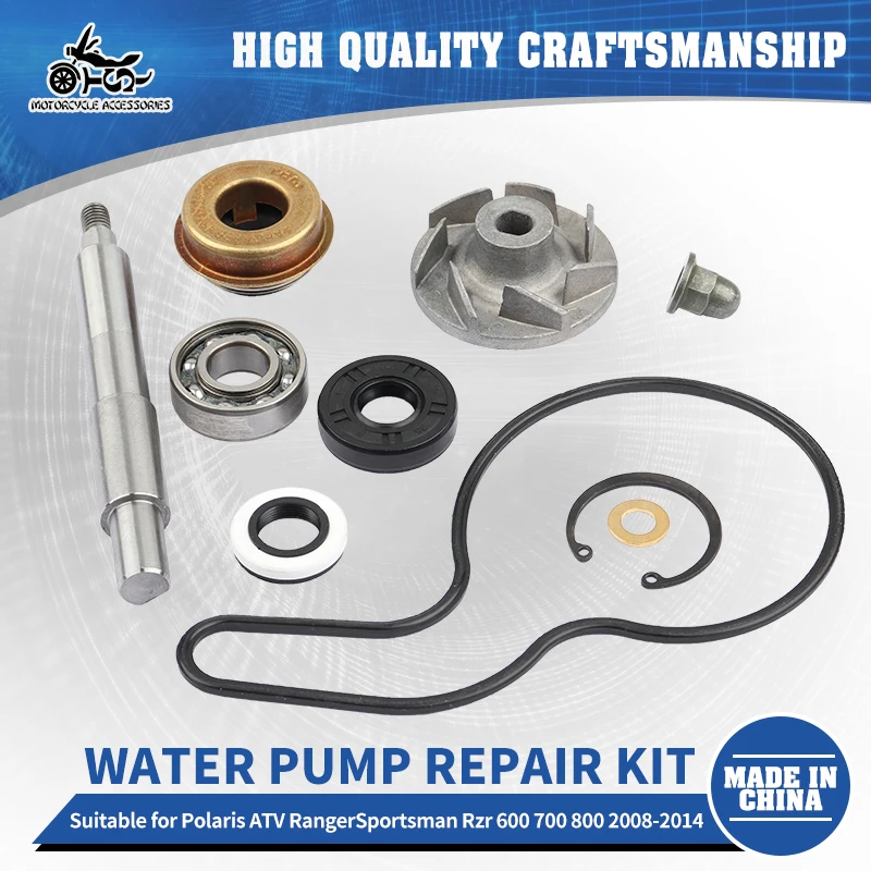 

SJ Motorcycle Parts Water Pump Repair Rebuild Kit Impeller Bearing For Polaris ATV Ranger Sportsman Rzr 600 700 800 2008 - 2014