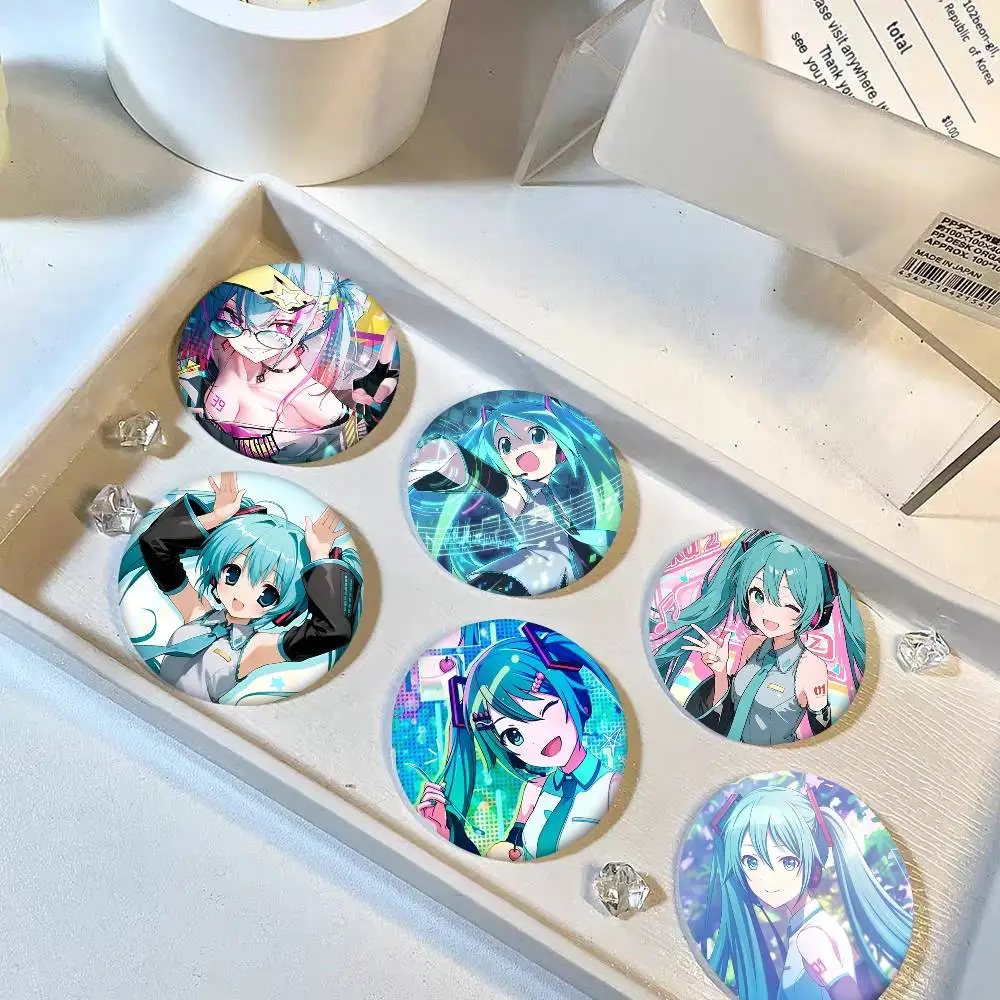 Cartoon Anime Virtual Characters H-Hatsune M-Miku Round Badges Can Be Used To Decorate Clothes And Backpack Pins
