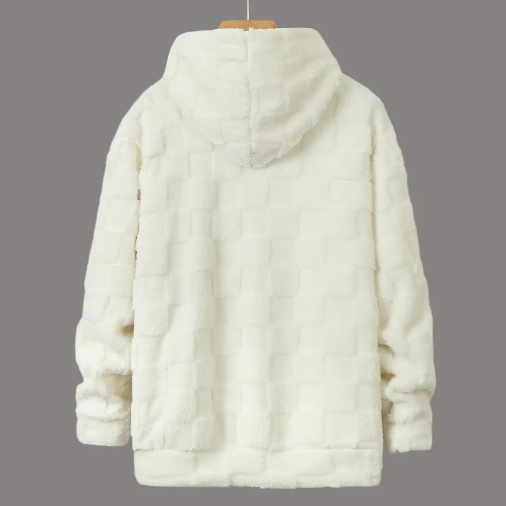 الرجال البوليستر هوديي الرجال هوديي منقوشة مع بطانة دافئة أفخم عارضة فضفاضة تناسب البلوز البلوز لخريف شتاء تنفس