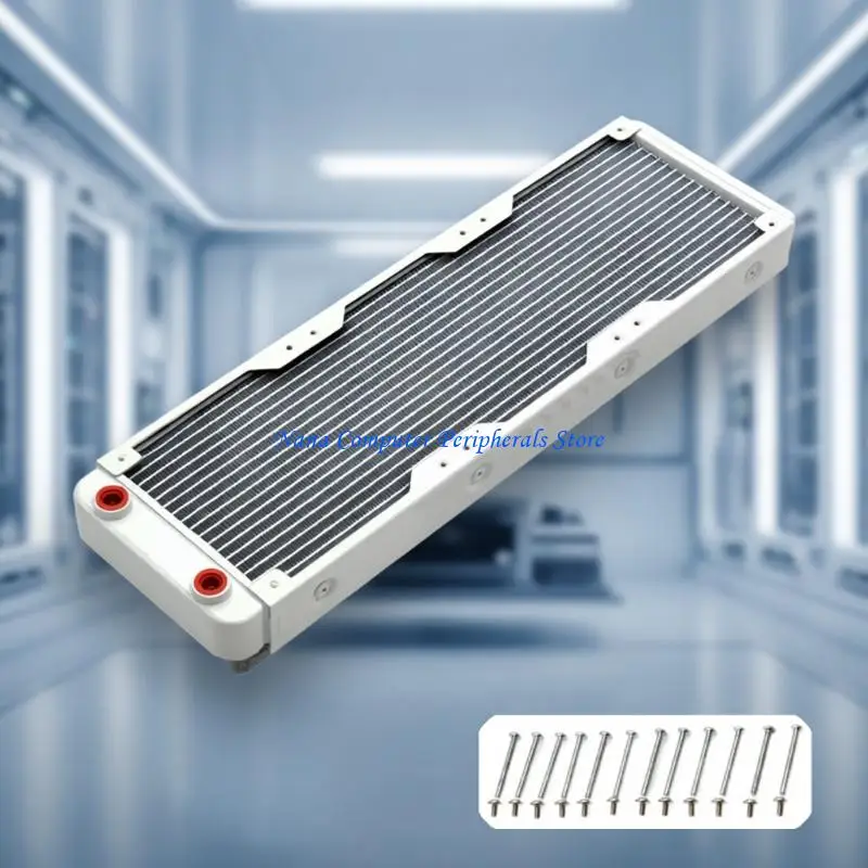 F68C Premium Aluminum Water Cooling Block 18 Pipe Radiator For PC Build And Modding