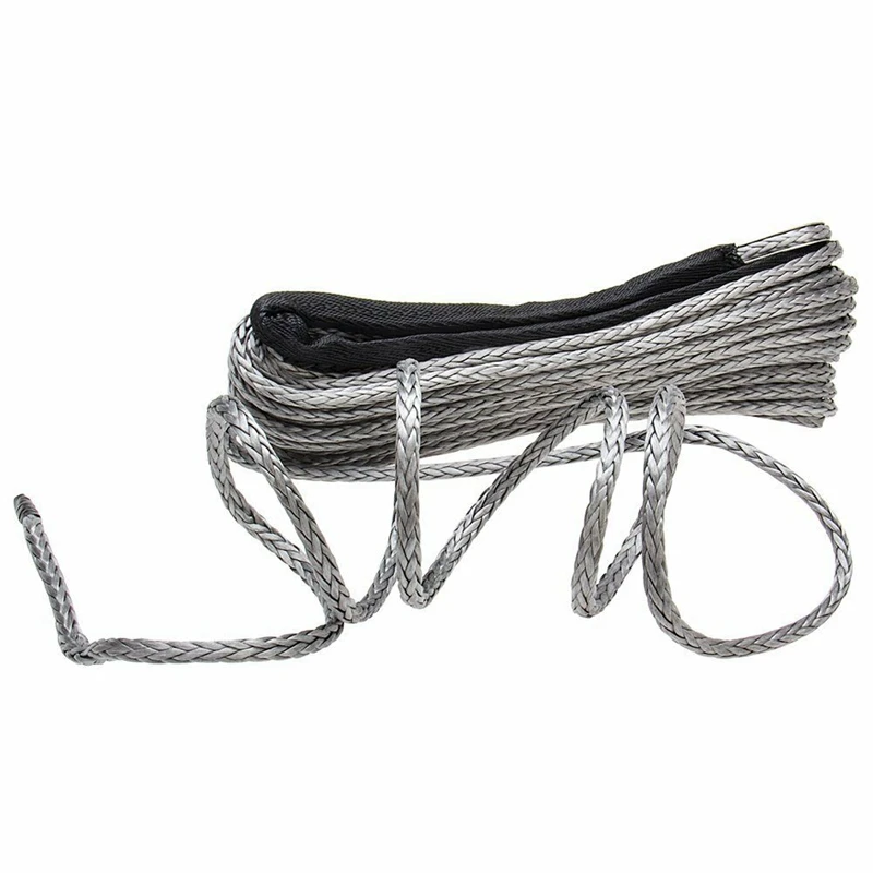 

1/4 Inch X 50 Inch Synthetic Winch Rope Line Cable 8200 Lb Capacity For ATV UTV With Sheath Off-Road